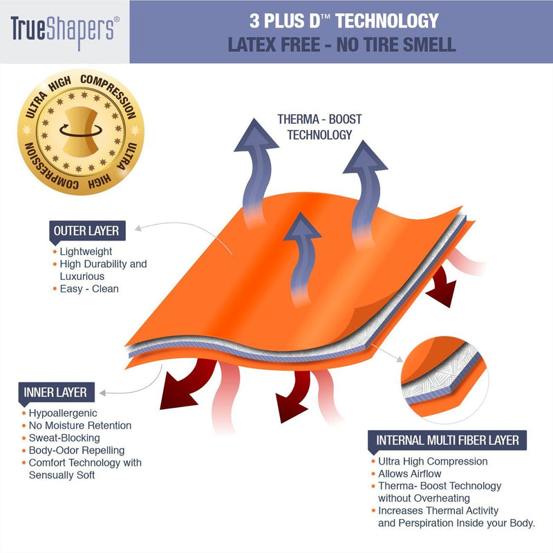 Trueshapers 1032 लेटेक्स फ्री वर्कआउट कमर प्रशिक्षण Cincher रंग 01-प्रिंट