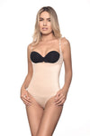 Vedette 111 Evonne Underbust Bodysuit في ثونغ اللون عارية