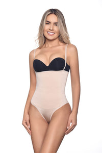 Vedette 210 Bodysuit sin tirantes Nadine en color bikini desnudo