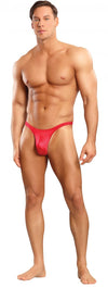 Pouvoir masculin 442076 Satin Lycra Bong String Color Red