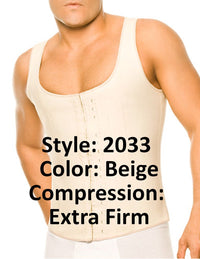 Ann Chery 2033 Latex Men Girdle Body Color Color Beige