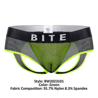 Bitewear BW2023101 डिस्क्रीट खुबानी Jockstrap रंग हरा