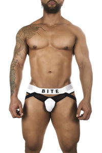 Bitwear BW2023108 Tuxedo Banana Jockstrap Color White