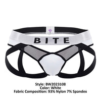 BITEWEAR BW2023108 TUXEDO केला JOCKSTRAP रंग सफेद