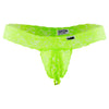 Candyman 99315x Peek A Boo Lace Thongs Couleur Green chaud