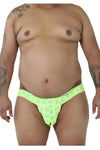 Candyman 99315x Peek A Boo Lace Thongs Color Hot Green