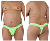 Candyman 99315x Peek A Boo Lace Thongs Couleur Green chaud