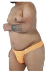 Candyman 99315x Peek A Boo Lace Thongs Color Hot Orange