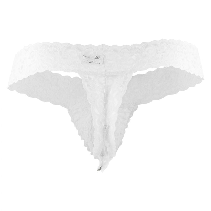 Candyman 99315x Peek A boo encaje tangas color blanco