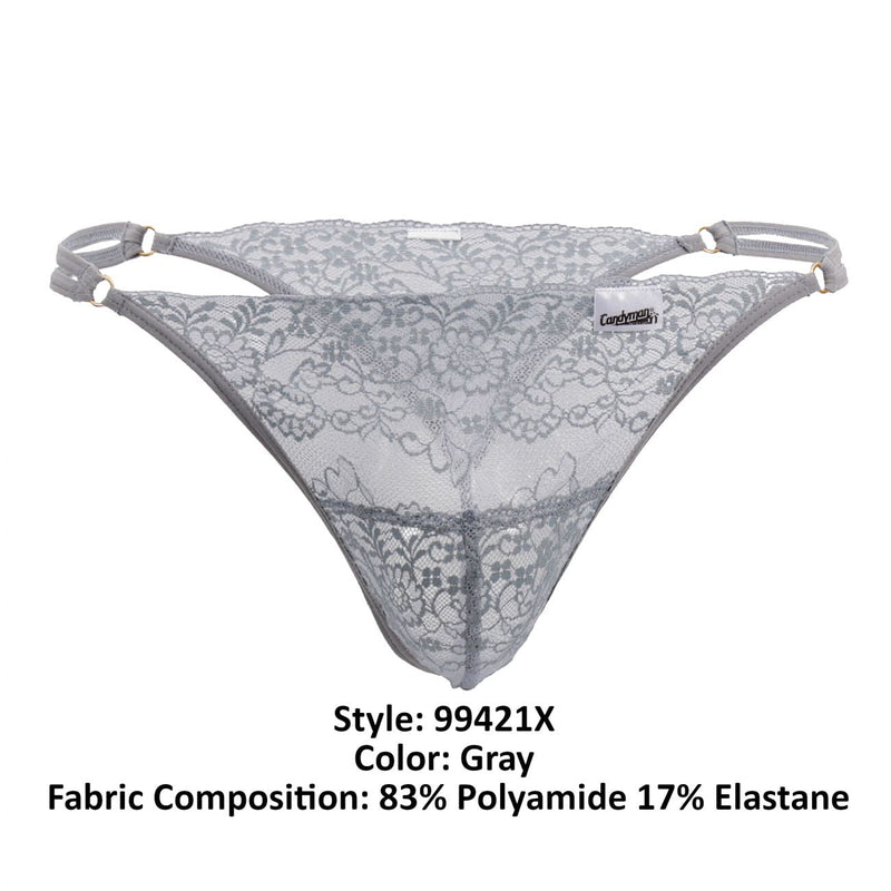 Candyman 99421x Lace G-String Thongs Color Gris