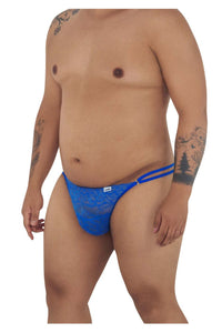 CandyMan 99421X Lace G-String Thongs Color Royal Blue