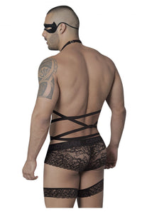 Candyman 99483 Lace Garter Bodysuit Color Black