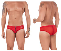 Candyman 99500 Couleur de bikini de mailles à fermeture éclair rouge