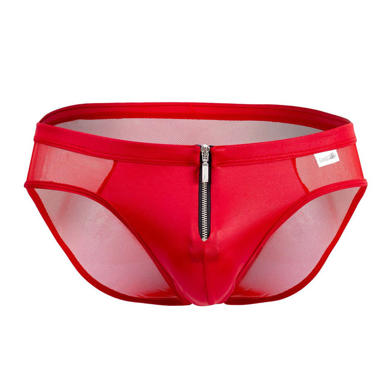 Candyman 99500 Couleur de bikini de mailles à fermeture éclair rouge