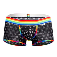 Candyman 99511X Polka Mesh Trunks Color Black-Rainbow