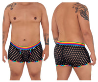 Candyman 99511X Polka Mesh Trunks Color Black-Rainbow