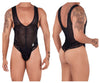 Candyman 99522 Bodysuit de malla de encaje Color negro