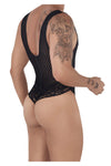 Candyman 99522 Bodysuit de malla de encaje Color negro