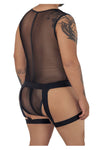 Candyman 99529x Mesh Garter Bodysuit Color negro