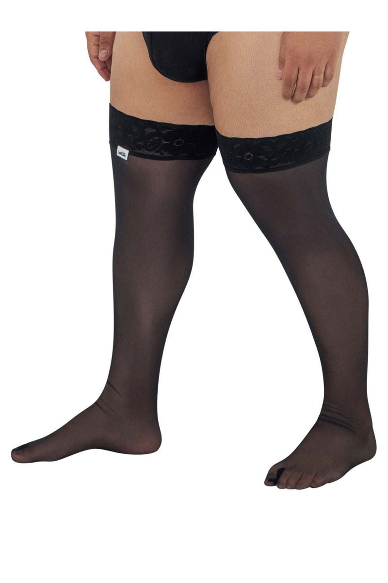 CandyMan 99533X Mesh Thigh Highs Color Black