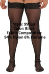 CandyMan 99533 Mesh Thigh Highs Color Black