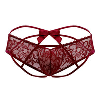 Candyman 99535 Bow Jockstrap Color Burgundy