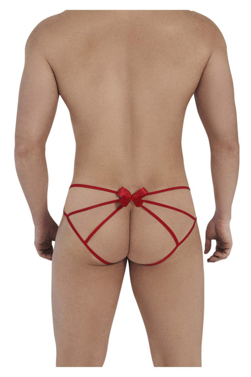 Candyman 99535 Bow Jockstrap Color Red