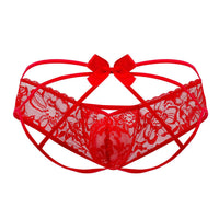 Candyman 99535 Bow Jockstrap Color Red