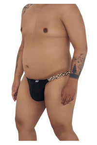 Candyman 99536X Bikini Jockstrap color negro-animal impresión