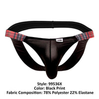 Candyman 99536x Bikini Jockstrap Color Black Print