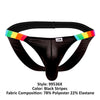 Candyman 99536x Bikini Jockstrap Color Black Stripes