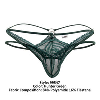 Candyman 99547 Double Thongs Color Hunter Green