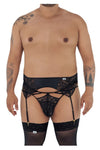 Candyman 99550x en dentelle Garter-Jockstrap tenue couleur noir