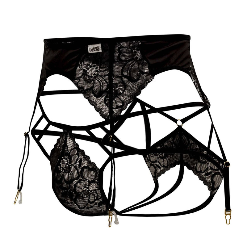 Candyman 99550x en dentelle Garter-Jockstrap tenue couleur noir