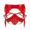 Candyman 99550X Lace Garter-Jockstrap atuendo color rojo