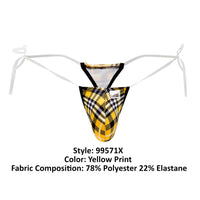 CandyMan 99571X Invisible Micro G-String Color Yellow Print