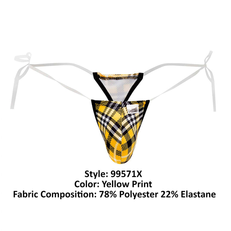 Candyman 99571x Invisible micro g-string couleur jaune imprimé