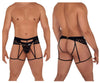 Candyman 99577 Mesh Garter Jockstrap Color noir