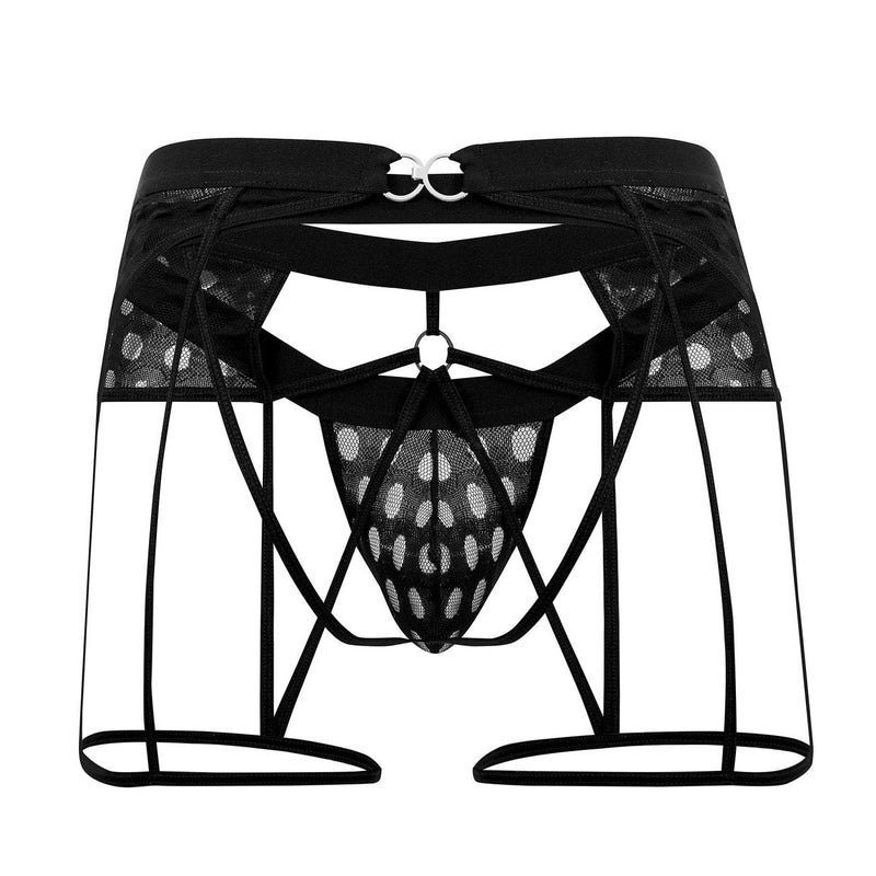 Candyman 99577 Mesh Garter Jockstrap Color noir