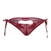 CandyMan 99579 Lace Heart Bikini Color Burgundy