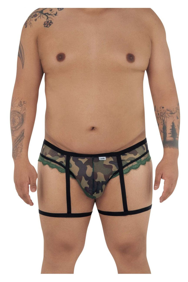 Candyman 99580x Garter Camo Camo Thongs Color Green