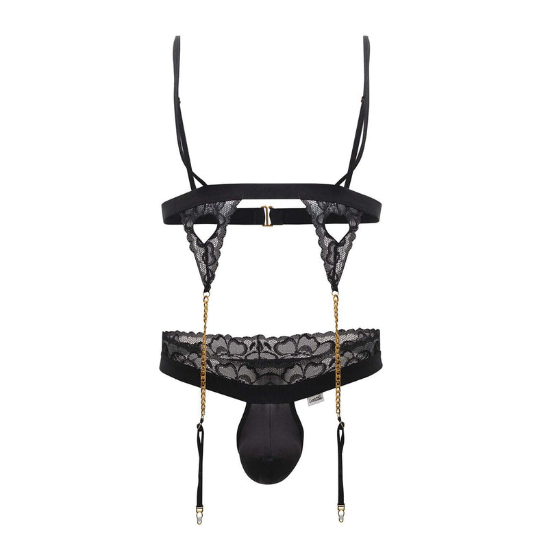 CandyMan 99581 Harness-Thongs Outfit اللون أسود