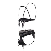 CandyMan 99581 Harness-Thongs Outfit Color Black