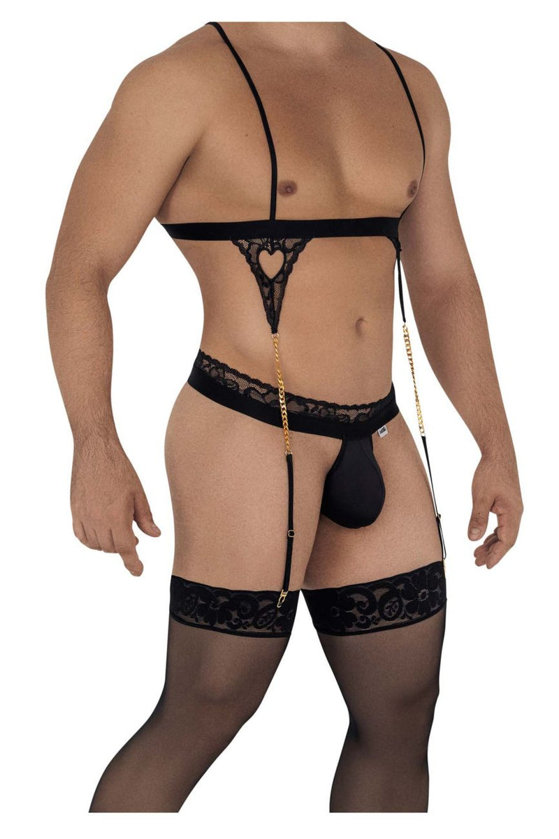 Candyman 99581 arnés-thongs atuendo color negro