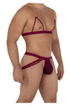 CandyMan 99582 Harness-Jockstrap Outfit Color Burgundy