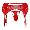 CandyMan 99589X Lace Garther G-String اللون أحمر