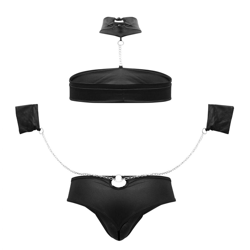 CandyMan 99592 Harness-Thongs Outfit اللون أسود