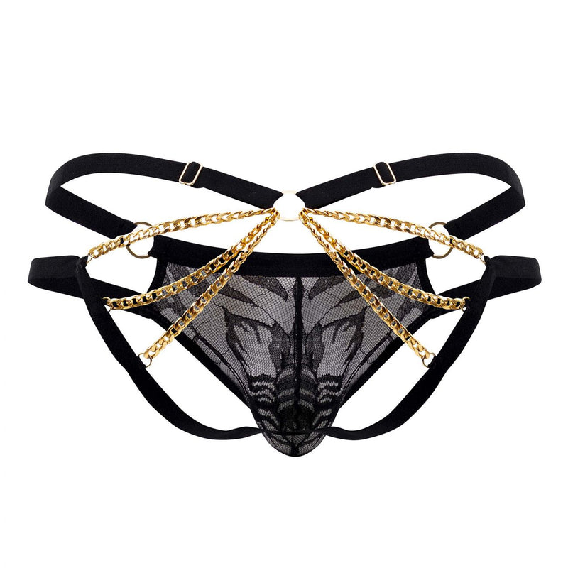 Candyman 99598 Couleur de bikini en dentelle et chaîne noir