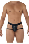 Candyman 99608 Color de jockstrap de cremallera Negro