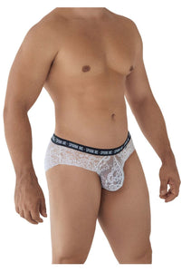 Candyman 99615 Spank Me Lace Briefs Color blanc